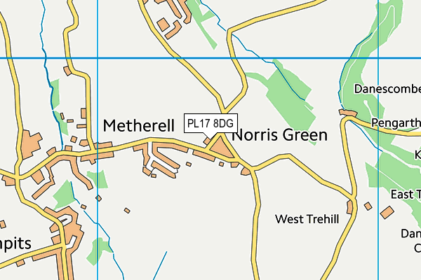 PL17 8DG map - OS VectorMap District (Ordnance Survey)