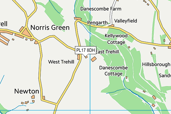 PL17 8DH map - OS VectorMap District (Ordnance Survey)