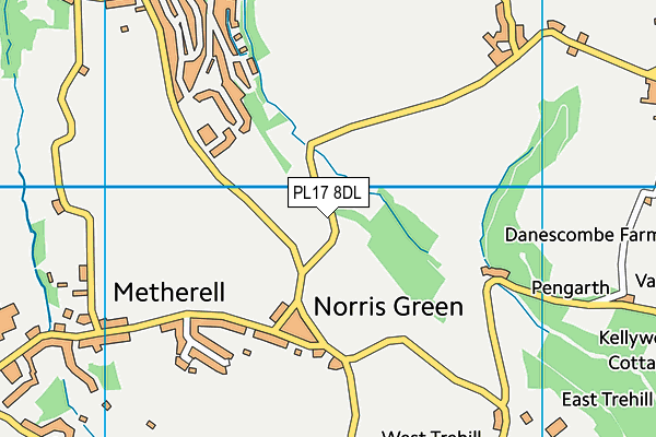 PL17 8DL map - OS VectorMap District (Ordnance Survey)