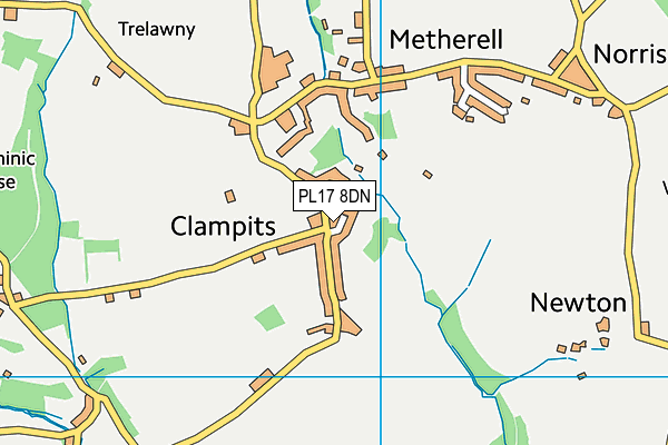 PL17 8DN map - OS VectorMap District (Ordnance Survey)