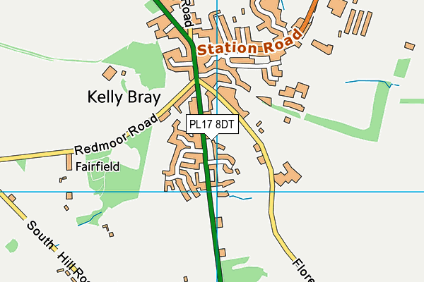 PL17 8DT map - OS VectorMap District (Ordnance Survey)