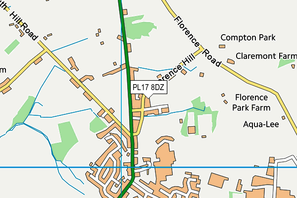 PL17 8DZ map - OS VectorMap District (Ordnance Survey)