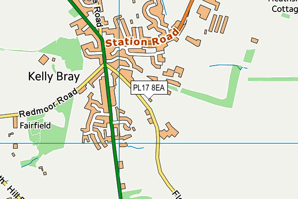 PL17 8EA map - OS VectorMap District (Ordnance Survey)