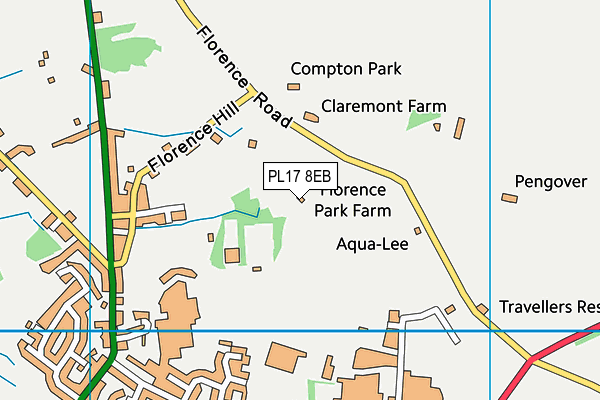 PL17 8EB map - OS VectorMap District (Ordnance Survey)