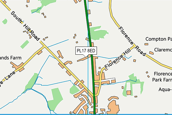 PL17 8ED map - OS VectorMap District (Ordnance Survey)