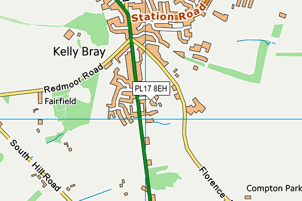 PL17 8EH map - OS VectorMap District (Ordnance Survey)