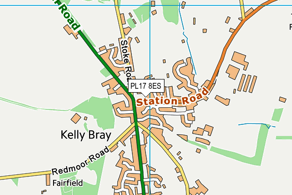 PL17 8ES map - OS VectorMap District (Ordnance Survey)