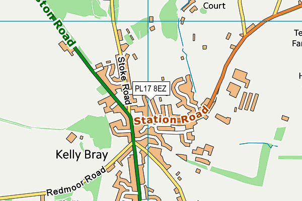 PL17 8EZ map - OS VectorMap District (Ordnance Survey)