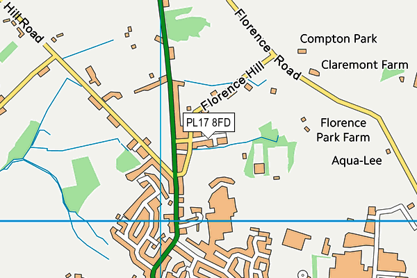 PL17 8FD map - OS VectorMap District (Ordnance Survey)