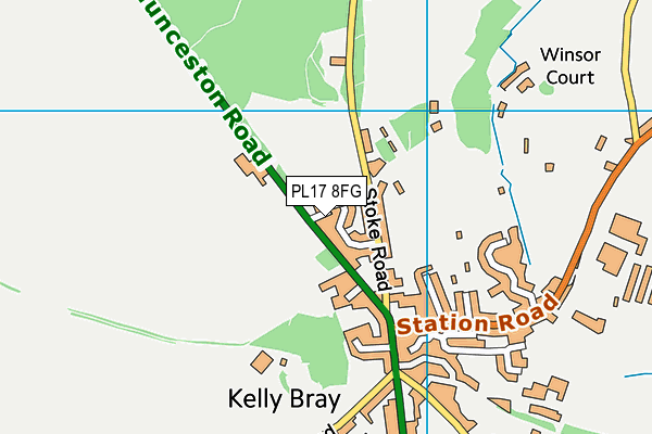 PL17 8FG map - OS VectorMap District (Ordnance Survey)