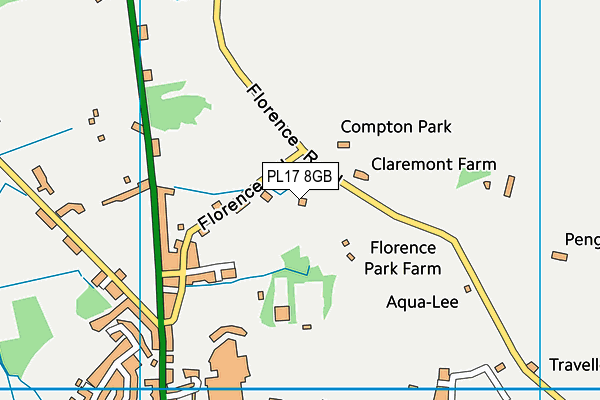 PL17 8GB map - OS VectorMap District (Ordnance Survey)