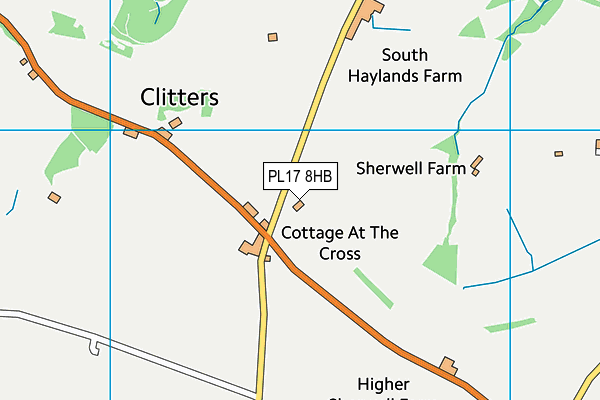 PL17 8HB map - OS VectorMap District (Ordnance Survey)