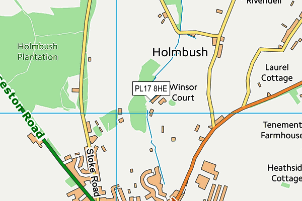 PL17 8HE map - OS VectorMap District (Ordnance Survey)