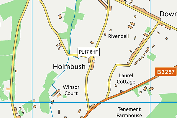 PL17 8HF map - OS VectorMap District (Ordnance Survey)