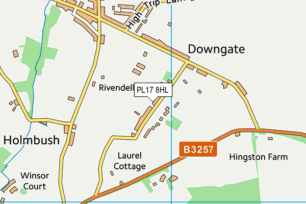 PL17 8HL map - OS VectorMap District (Ordnance Survey)