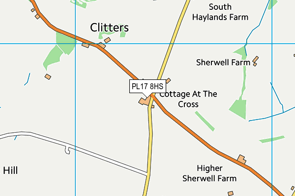 PL17 8HS map - OS VectorMap District (Ordnance Survey)