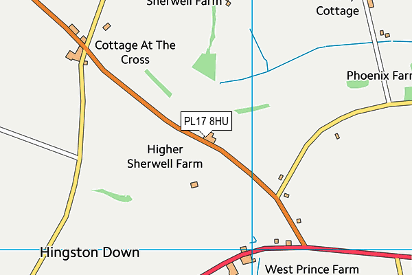 PL17 8HU map - OS VectorMap District (Ordnance Survey)