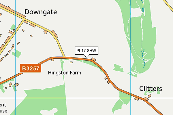 PL17 8HW map - OS VectorMap District (Ordnance Survey)