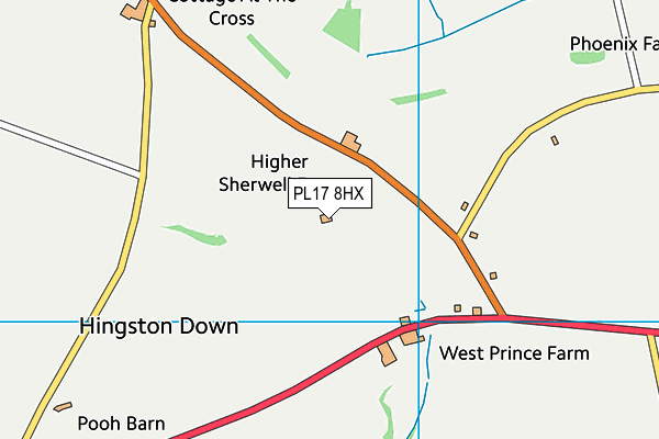 PL17 8HX map - OS VectorMap District (Ordnance Survey)