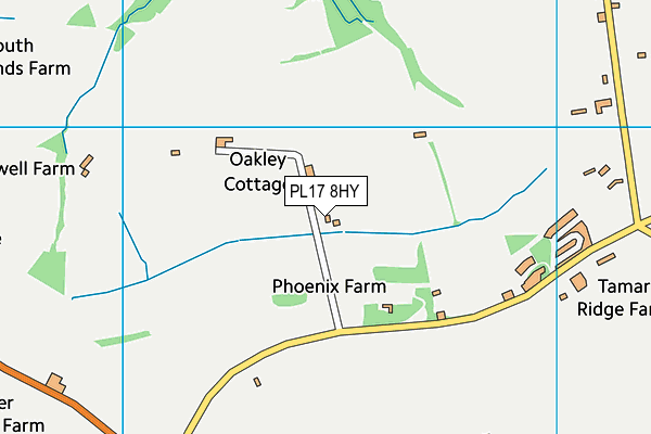 PL17 8HY map - OS VectorMap District (Ordnance Survey)