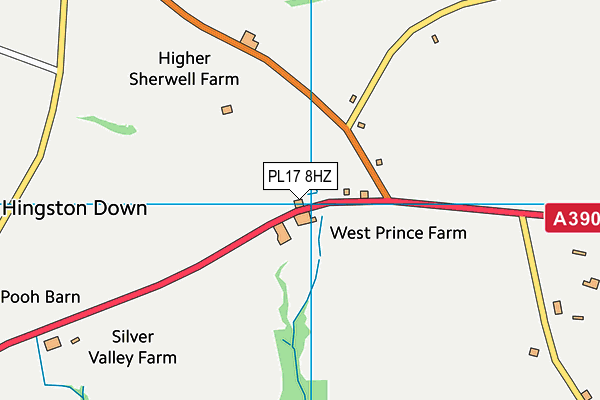 PL17 8HZ map - OS VectorMap District (Ordnance Survey)