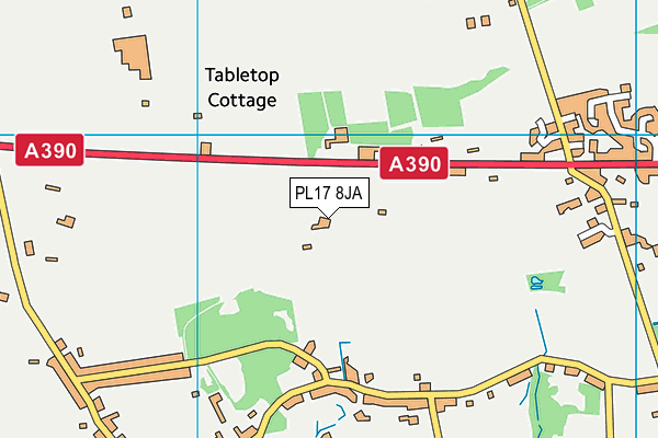 PL17 8JA map - OS VectorMap District (Ordnance Survey)