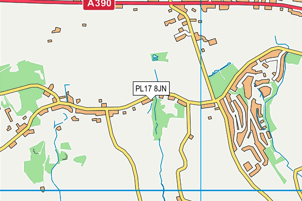 PL17 8JN map - OS VectorMap District (Ordnance Survey)