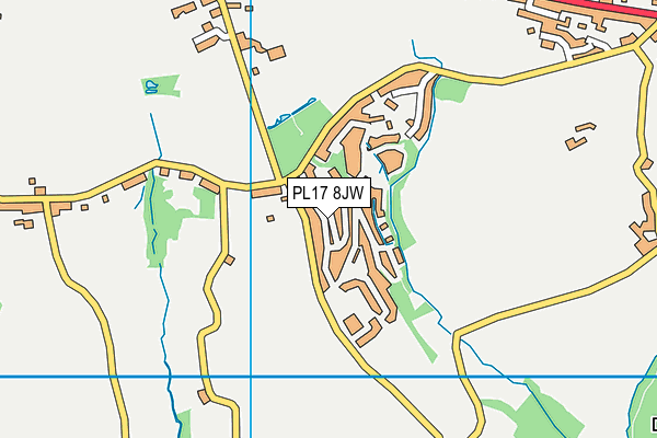 PL17 8JW map - OS VectorMap District (Ordnance Survey)