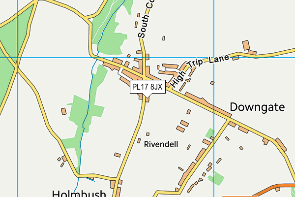 PL17 8JX map - OS VectorMap District (Ordnance Survey)