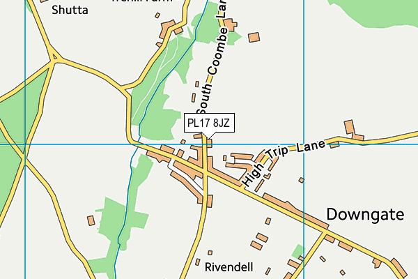 PL17 8JZ map - OS VectorMap District (Ordnance Survey)