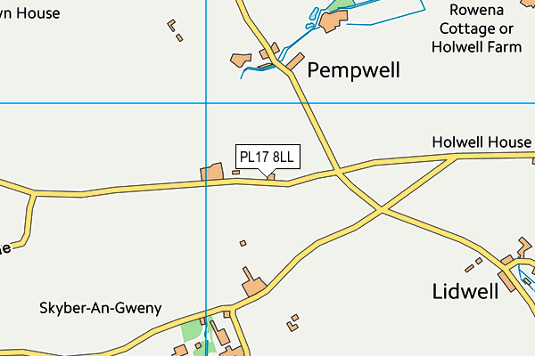 PL17 8LL map - OS VectorMap District (Ordnance Survey)