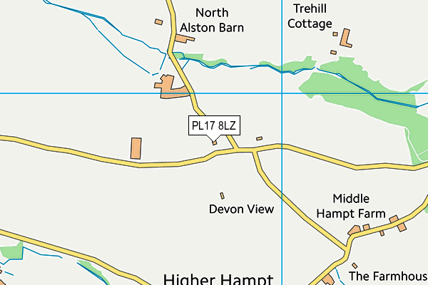 PL17 8LZ map - OS VectorMap District (Ordnance Survey)