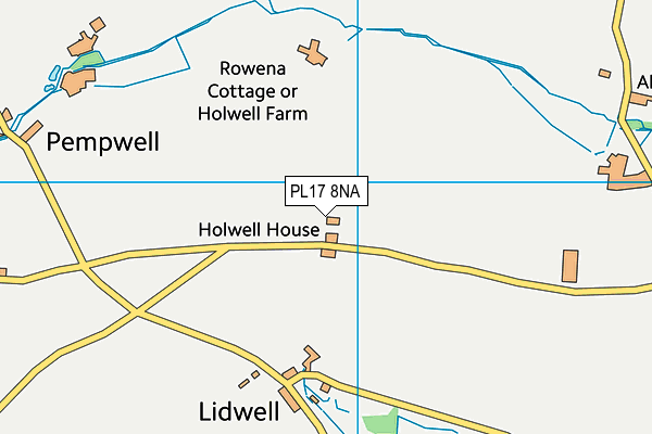 PL17 8NA map - OS VectorMap District (Ordnance Survey)