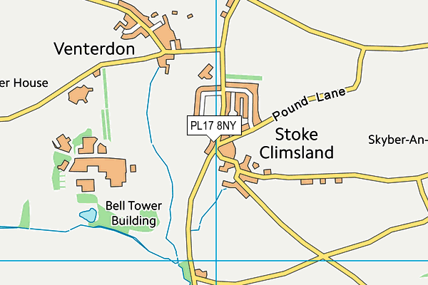 PL17 8NY map - OS VectorMap District (Ordnance Survey)