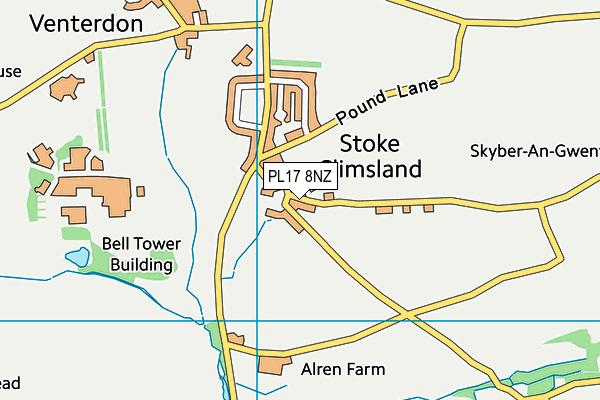 PL17 8NZ map - OS VectorMap District (Ordnance Survey)