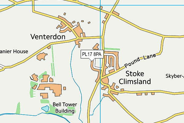 PL17 8PA map - OS VectorMap District (Ordnance Survey)