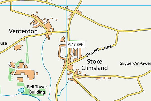 PL17 8PH map - OS VectorMap District (Ordnance Survey)