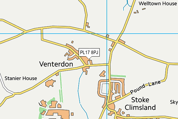 PL17 8PJ map - OS VectorMap District (Ordnance Survey)