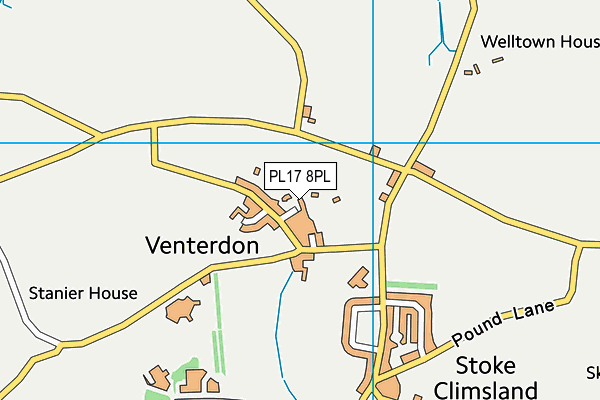 PL17 8PL map - OS VectorMap District (Ordnance Survey)