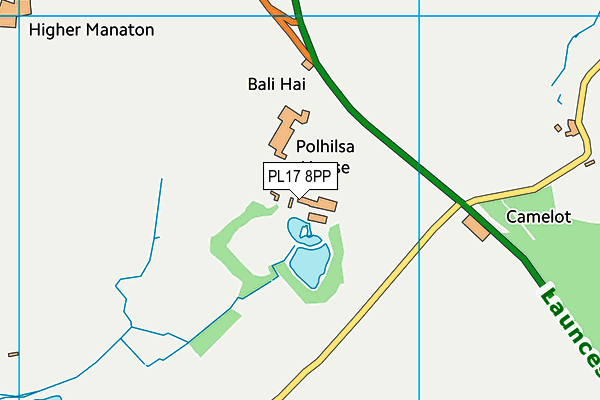 PL17 8PP map - OS VectorMap District (Ordnance Survey)