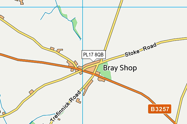 PL17 8QB map - OS VectorMap District (Ordnance Survey)