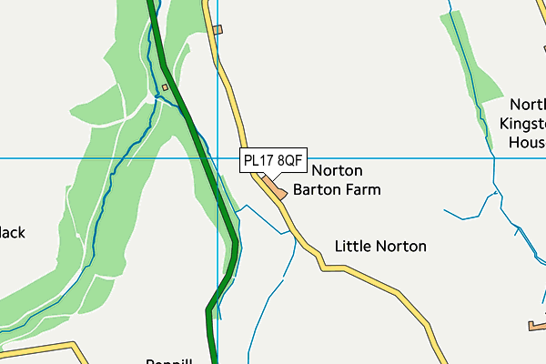 PL17 8QF map - OS VectorMap District (Ordnance Survey)