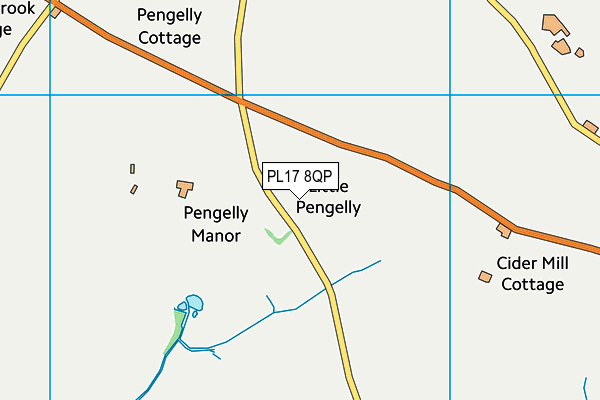 PL17 8QP map - OS VectorMap District (Ordnance Survey)