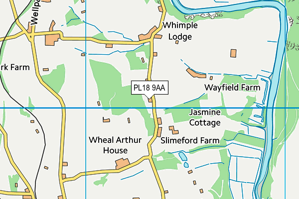 PL18 9AA map - OS VectorMap District (Ordnance Survey)