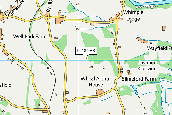 PL18 9AB map - OS VectorMap District (Ordnance Survey)