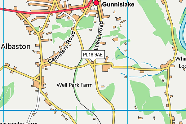 PL18 9AE map - OS VectorMap District (Ordnance Survey)