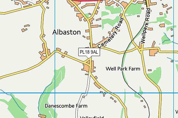 PL18 9AL map - OS VectorMap District (Ordnance Survey)