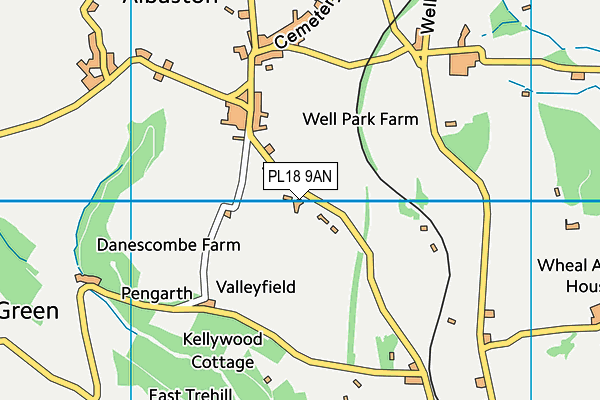 PL18 9AN map - OS VectorMap District (Ordnance Survey)