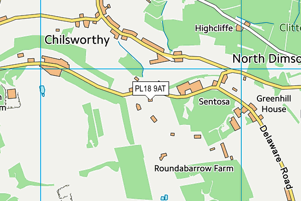 PL18 9AT map - OS VectorMap District (Ordnance Survey)