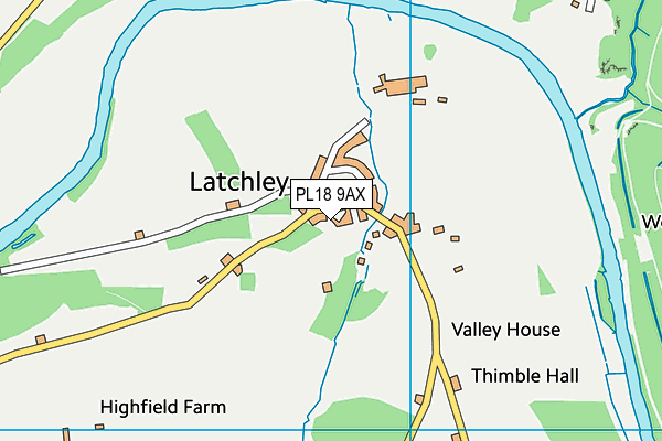 PL18 9AX map - OS VectorMap District (Ordnance Survey)